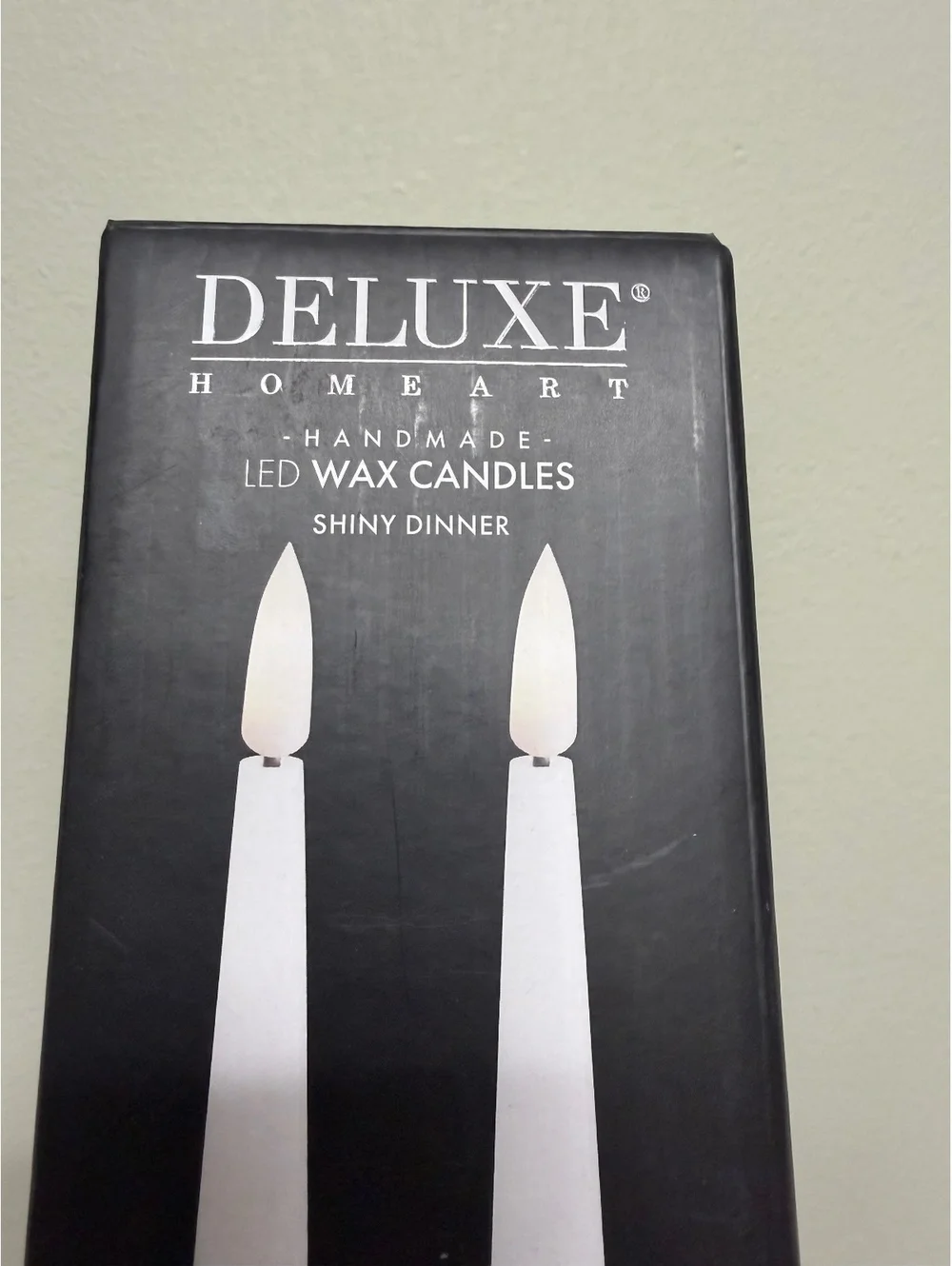 Deluxe Homeart Shiny Dinner LED Candles White 11